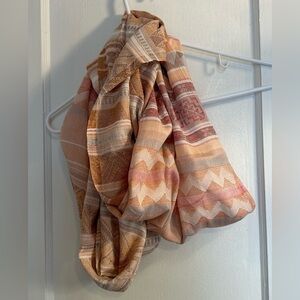 World Market Infinity Scarf Aztec Design Cotton and Rayon Blend Gently Used